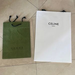 Celine and Gucci Shopping Bags